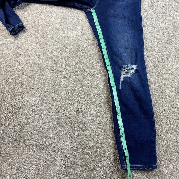 Vigoss Womens Ace Skinny Jeans 27x27 Dark Wash Distressed Stretch Denim - Picture 6 of 9